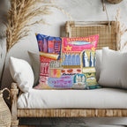 Sardines Vintage-Inspired Pillow | 22"x22" Cushion for Coastal Living