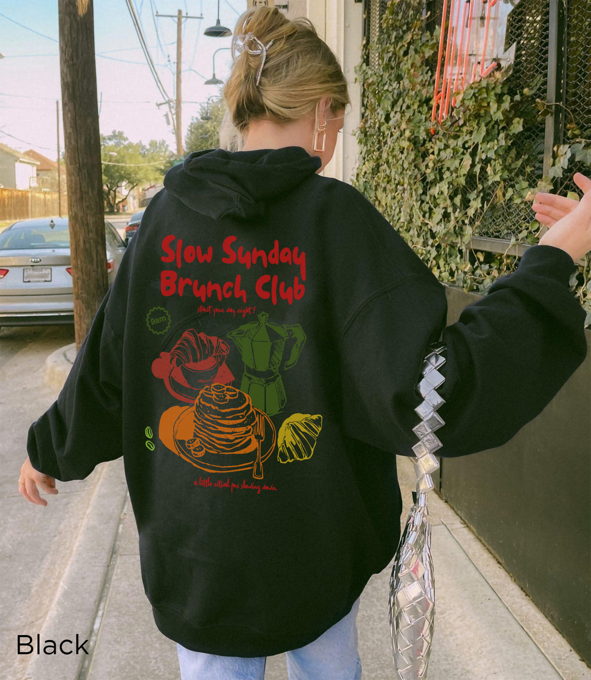 Slow Sunday Brunch Club Hoodie – Aesthetic Brunch & Coffee Lover Sweatshirt