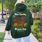 Slow Sunday Brunch Club Hoodie – Aesthetic Brunch & Coffee Lover Sweatshirt