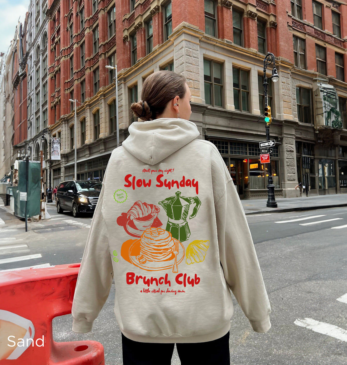 Slow Sunday Brunch Club Hoodie – Aesthetic Brunch & Coffee Lover Sweatshirt
