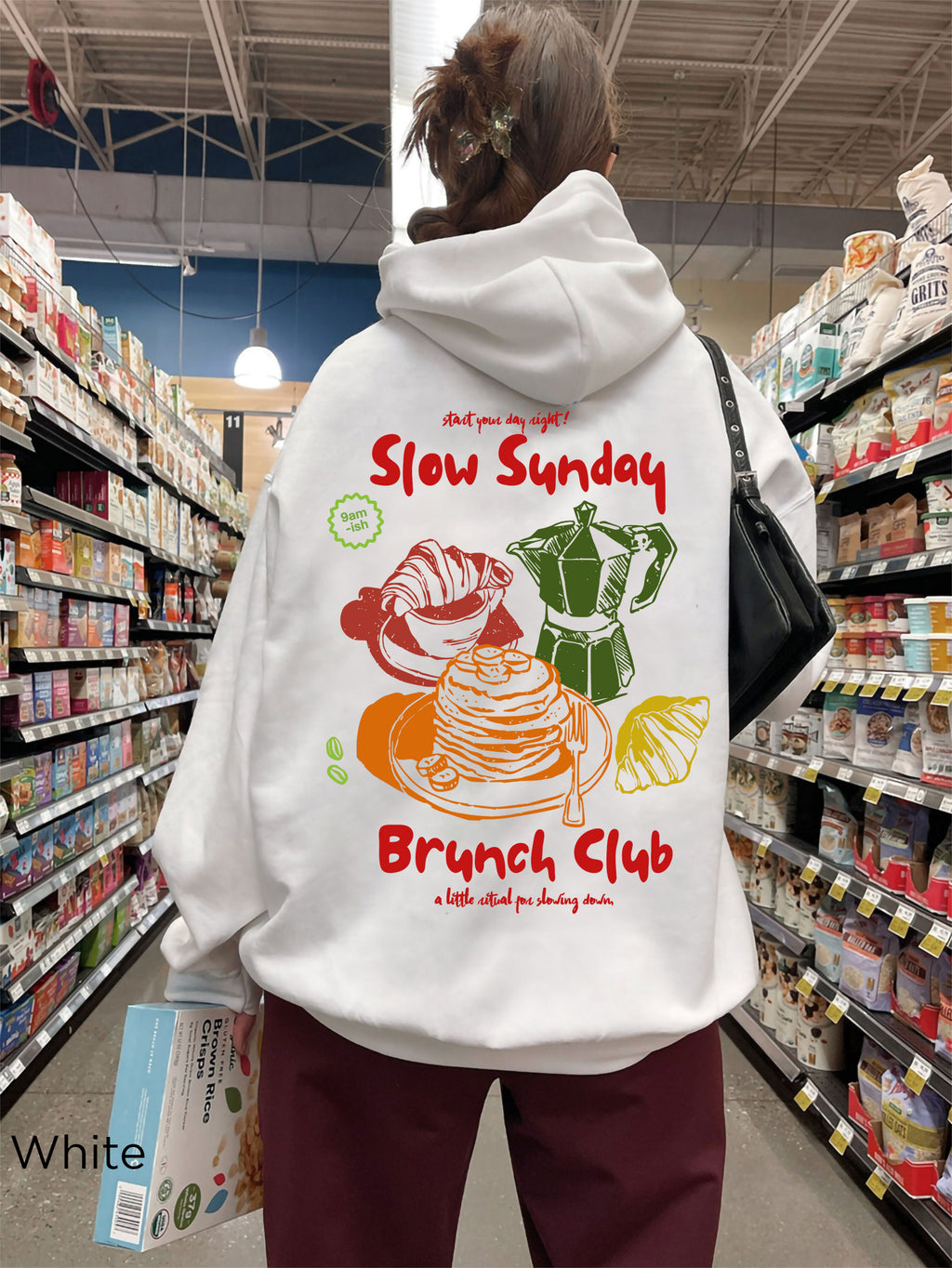 Slow Sunday Brunch Club Hoodie – Aesthetic Brunch & Coffee Lover Sweatshirt