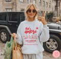 Custom ‘That’s Amore’ Sweatshirt in Ash with Italian-inspired design for bridal party events.