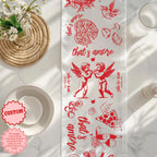 Custom Italian “That’s Amore” Table Runner – Bridal Shower & Wedding Decor, Amalfi Coast Party Linen