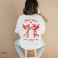 Personalised That's Amore Cherubs wedding shirt with custom name and date printed on a white Gildan 5000 heavy cotton T-shirt.