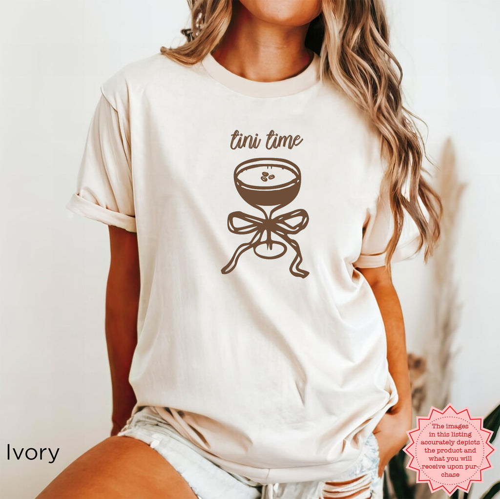 Tini Time Bachelorette Party T-Shirt | Custom Bridal Party Tee | Comfortable Cocktail Shirt for Brides and Bride Tribe