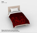 Dark Red Floral Duvet Cover – Cotton Sateen, Gothic Boho Bedding, Romantic Bedroom Decor