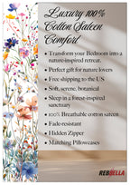 Watercolor Floral Cotton Sateen Pillowcase Set (2)