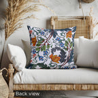 Heritage Botanical Velveteen Cushion Cover 22” x 22” – Maximalist Floral Velvet Pillow for Eclectic Interiors